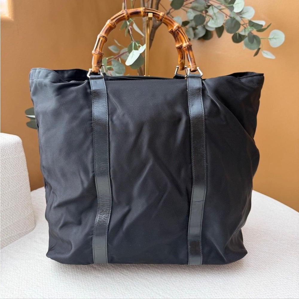 Gucci Nylon Bamboo Tote